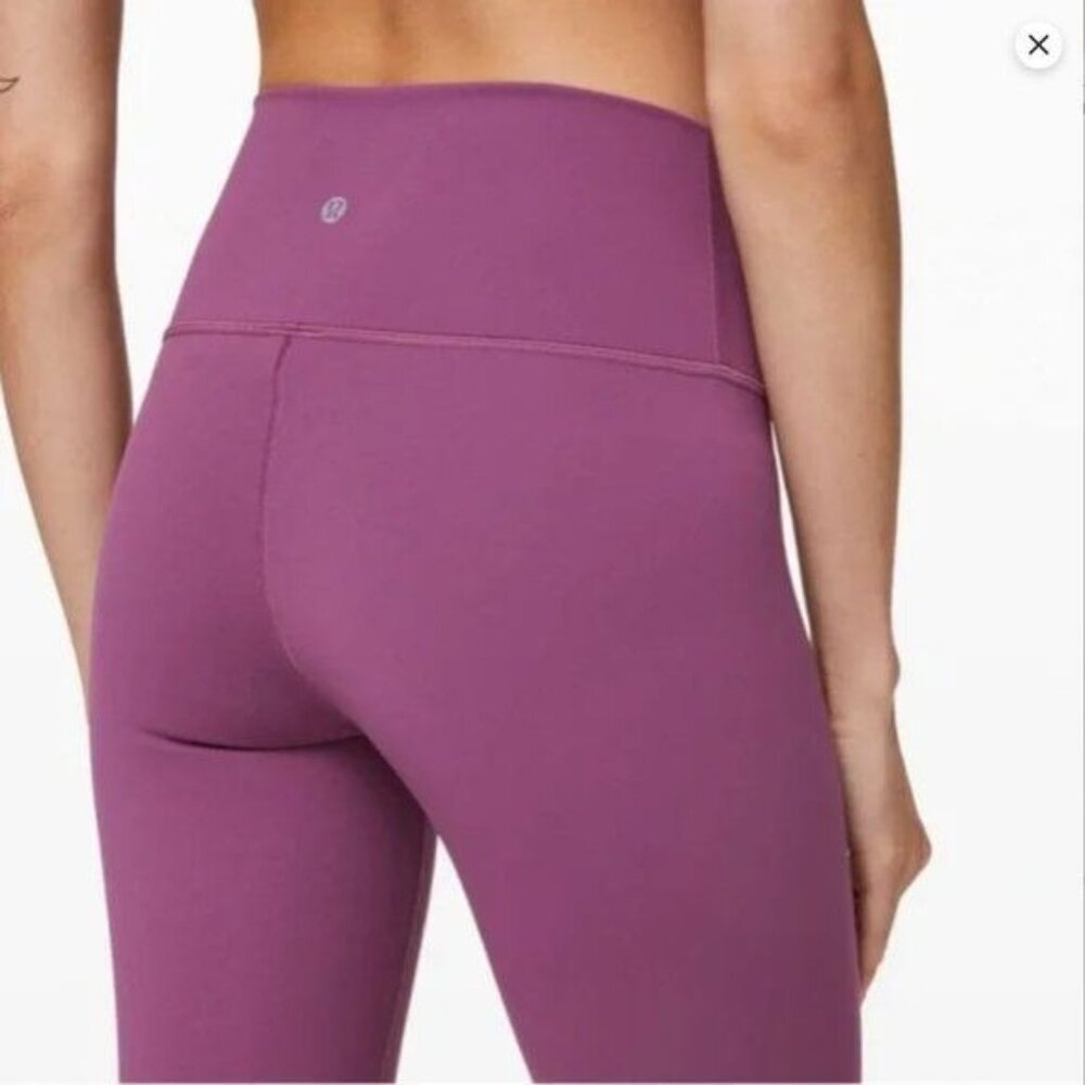 lululemon wunder under Train HR Vintage Plum Leggings Tights 25" Women's Size 14 - Picture 4 of 10